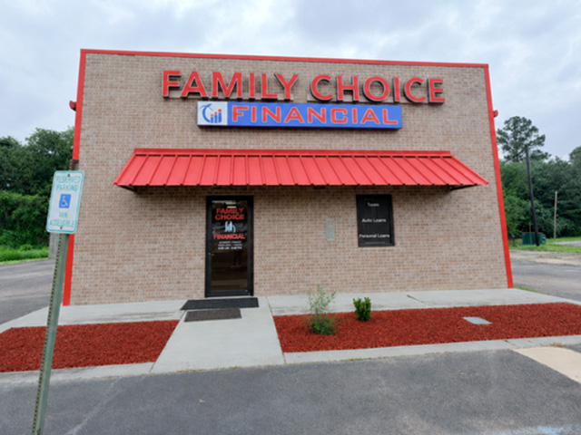 Family Choice Financial storefront in Kosciusko, MS