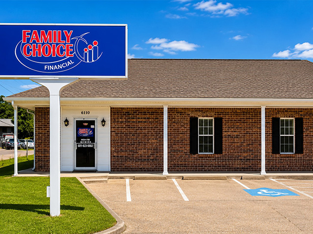 Family Choice Financial storefront in Laurel, MS