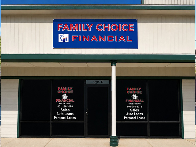 Family Choice Financial storefront in Meridian, MS