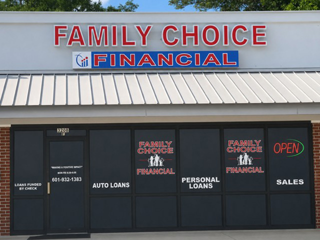 Family Choice Financial storefront in Pearl, MS