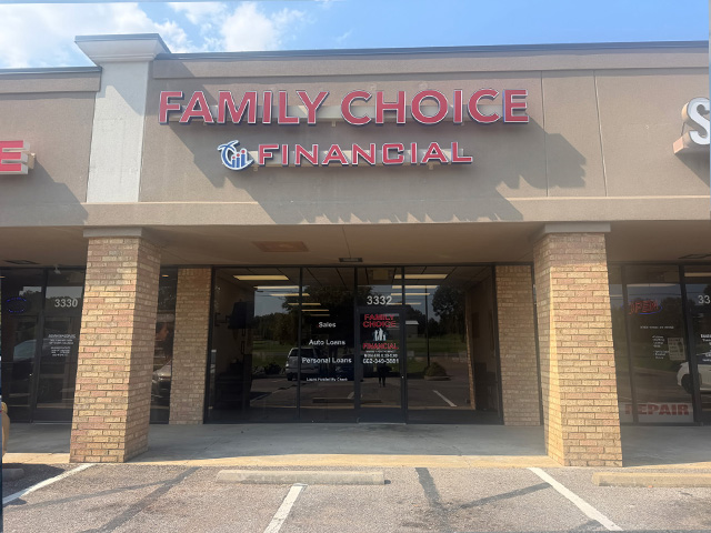 Family Choice Financial storefront in Southaven, MS